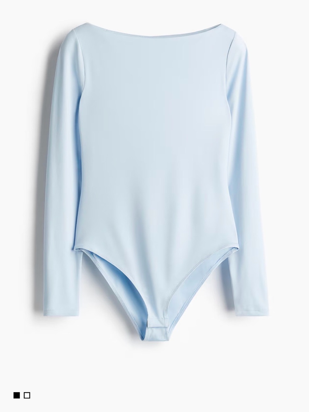 H&M Light Blue Long-Sleeve Bodysuit